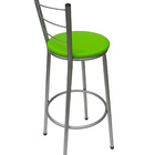 Kit 2 Banquetas Epoxi Cinza  Assento Verde