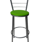 Kit 2 Banquetas Epoxi Cinza  Assento Verde