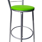 Kit 2 Banquetas Epoxi Cinza  Assento Verde