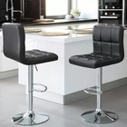 Kit 2 Banquetas Gomos Estofada Giratoria Confort Cozinha Bar