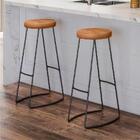 Kit 2 Banquetas Industriais Jellipe Madeira