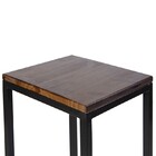 Kit 2 Banquetas Industrial Bistrô Sem Encosto Ferro Com Madei