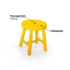 Kit 2 Banquetas Infantil Espanha Amarelo