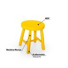 Kit 2 Banquetas Infantil Espanha Amarelo