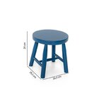 Kit 2 Banquetas Infantil Espanha Azul