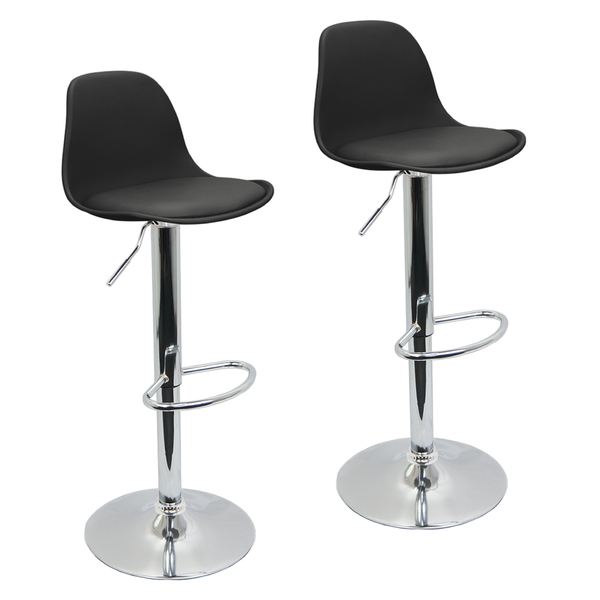 Kit 2 Banquetas Joly Luisa Eames Saarinen Base Giratória Crom