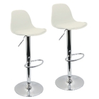 Kit 2 Banquetas Joly Luisa Eames Saarinen Base Giratória Crom