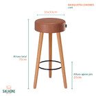 Kit 2 Banquetas Londres Cor Café - Speciale Home