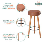 Kit 2 Banquetas Londres Cor Café - Speciale Home