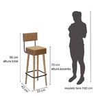 Kit 2 Banquetas Madeira Maciça Couro Sintético Barcelona  Mar