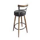 Kit 2 Banquetas Madeira Maciça Couro Sintético Moscou  Preto/