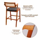 Kit 2 Banquetas Madeira Maciça, Estofada E Rattan De Fibra 10