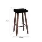 Kit 2 Banquetas Malbec Suede Preto Pés Palito Bnn Decor