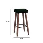 Kit 2 Banquetas Malbec Suede Verde Pés Palito Bnn Decor