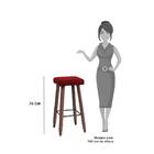 Kit 2 Banquetas Malbec Suede Vermelho Pés Palito Bnn Decor