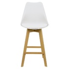 Kit 2 Banquetas Monty Leda Luisa Saarinen Alta Base Fixa Made