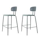 Kit 2 Banquetas New York Fratini 95 Cm (altura) Base Aço Pret