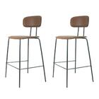 Kit 2 Banquetas New York Fratini 95 Cm (altura) Base Aço Pret