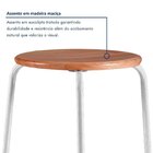 Kit 2 Banquetas Para Cozinha Com Base De Aço Cumbuca Branco/n