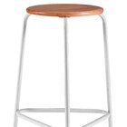 Kit 2 Banquetas Para Cozinha Com Base De Aço Cumbuca Branco/n