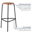 Kit 2 Banquetas Para Cozinha Com Base De Aço Cumbuca Preto/na