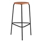 Kit 2 Banquetas Para Cozinha Com Base De Aço Cumbuca Preto/na