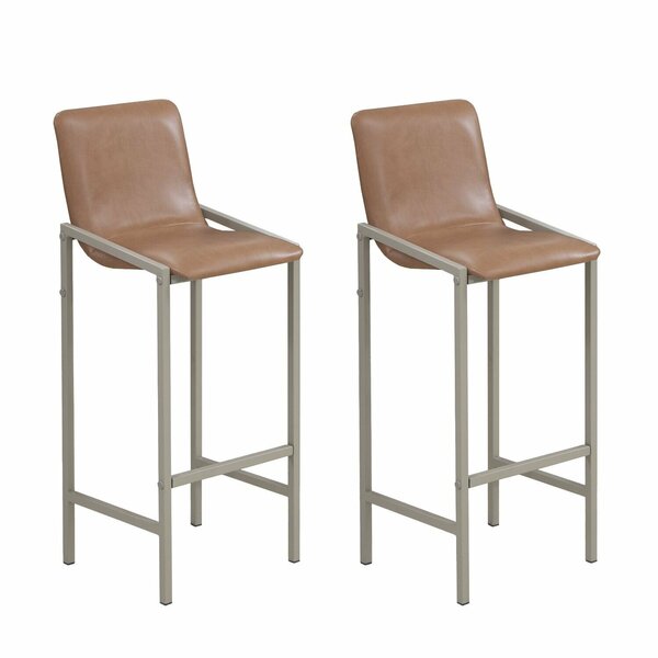 Kit 2 Banquetas Para Sala De Jantar Estofadas Premium Bege /