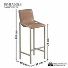 Kit 2 Banquetas Para Sala De Jantar Estofadas Premium Bege /