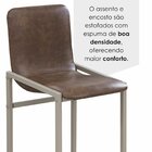 Kit 2 Banquetas Para Sala De Jantar Estofadas Premium Marrom