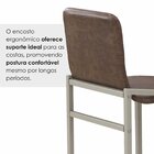Kit 2 Banquetas Para Sala De Jantar Estofadas Premium Marrom