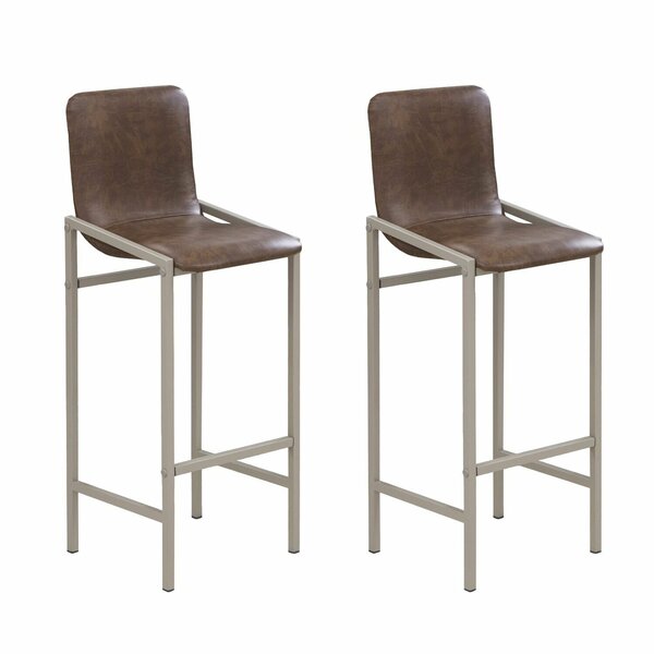 Kit 2 Banquetas Para Sala De Jantar Estofadas Premium Marrom