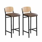 Kit 2 Banquetas Para Sala De Jantar Laminadas Confort Marrom