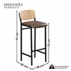 Kit 2 Banquetas Para Sala De Jantar Laminadas Confort Marrom