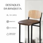 Kit 2 Banquetas Para Sala De Jantar Laminadas Confort Marrom