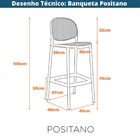Kit 2 Banquetas Positano Fratini 108 Cm (altura) Polipropilen