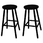 Kit 2 Banquetas sem Encosto 71cm Dalas Ecomóveis Preto