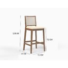 Kit 2 Banquetas Sila  Imbuia/off