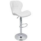 Kit 2 Banquetas Slim Estofada Giratória C/ Regulagem - Branco