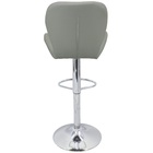 Kit 2 Banquetas Slim Estofada Giratória C/ Regulagem - Cinza