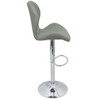 Kit 2 Banquetas Slim Estofada Giratória C/ Regulagem - Cinza