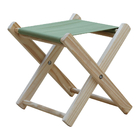 Kit 2 Banquinho De Madeira Banqueta Pescador - Verde