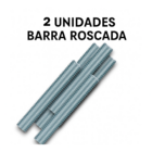 Kit 2 Barra Roscada Zincada De 1 Metro Unc Stein 3/8
