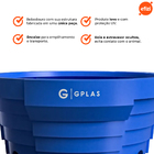 Kit 2 Bebedouros Para Gado 1.000l Azul Gplas