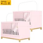 Kit 2 Bercos Mini Cama 3 Em 1 Mdf I21 Henn