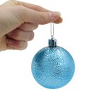 Kit 2 Bolas Enfeite Natalino Árvore Natal 70mm Azul