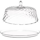 Kit 2 Boleiras Porta Bolo Com Cúpula 30cm Transparente Glassy