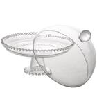 Kit 2 Boleiras Wolff Cristal Com Pé E Tampa 19cm Pearl Prato