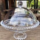 Kit 2 Boleiras Wolff Cristal Com Pé E Tampa 19cm Pearl Prato