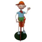 Kit 2 Bonecos Com Bicicleta Para Enfeitar Decorar Jardim