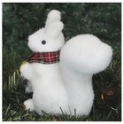 Kit 2 Bonecos De Natal Enfeite Esquilo Felpudo Natalino 18cm